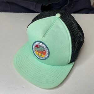 Vans Off The Wall Trucker Hat Palm Tree Logo Mint Green Mesh Adjustable Snapback
